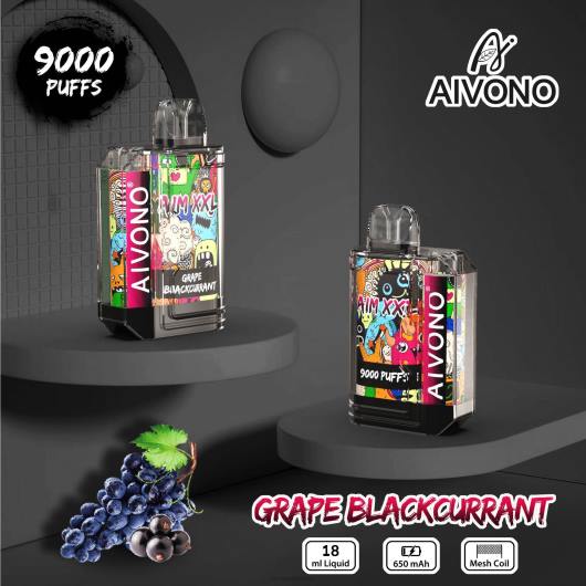 grosella negra de uva Aivono AIM XXL 9000 pegatina boca transparente TRF456 | Aivono Vaper
